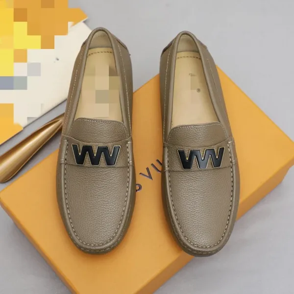 Design Loafers Black Pebbled Leather Penny Loafers - 6