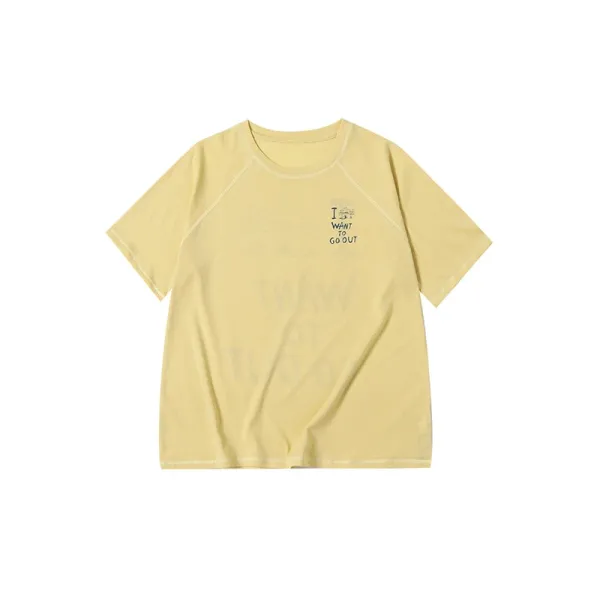 Design Graphic Print Yellow T-Shirt - 1