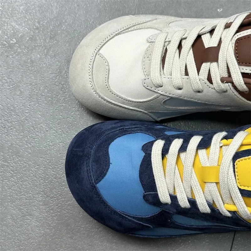 Design Chunky Sneakers Navy Blue and Yellow Multicolor Sneakers - 13