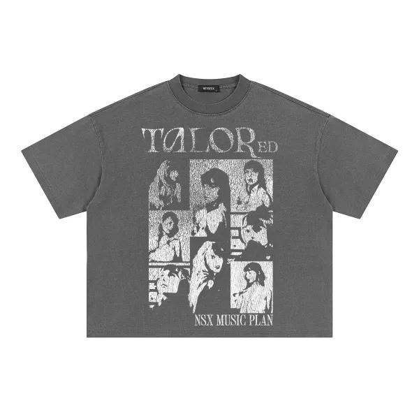 Design NOTSEXX Talored NSX Music Plan Graphic T-Shirt Gray T-Shirts - 1