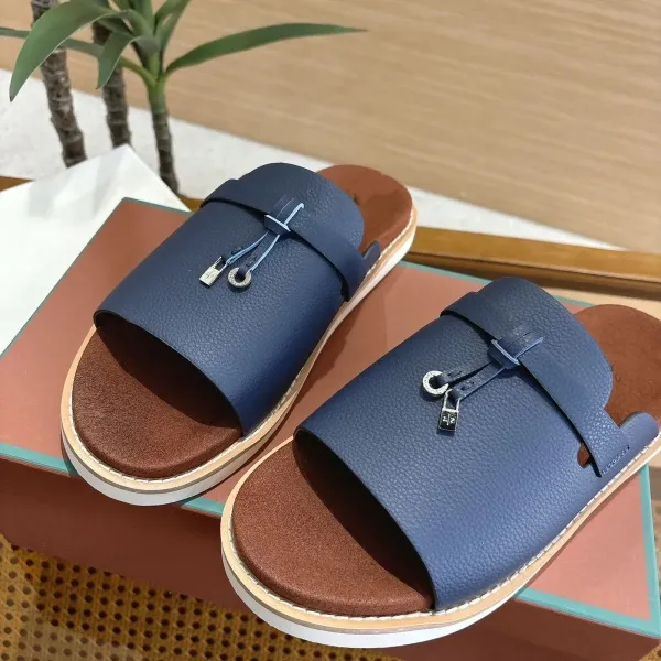 Hermès Oran Slide Black Leather Sandals Slippers - 7