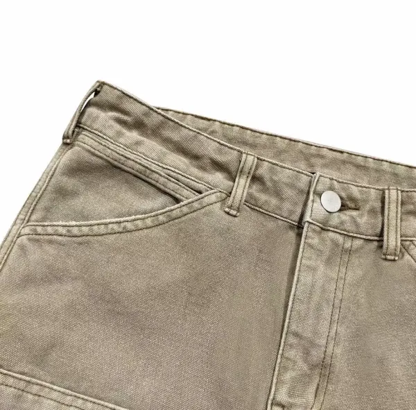 Design Cargo Pants Light Gray Washed Utility Pants - 32