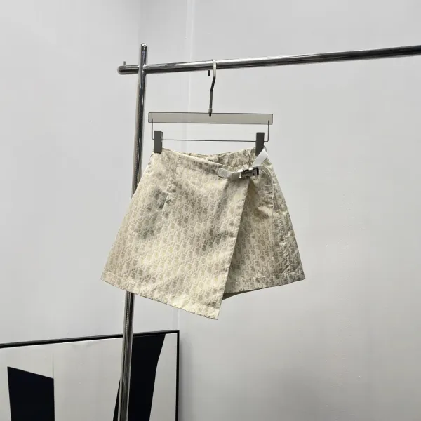 Dior Oblique Print Wrap Shorts Navy Blue - 6