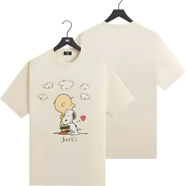 Kith x Peanuts Charlie Brown & Snoopy Just Us Beige T-Shirt - 1