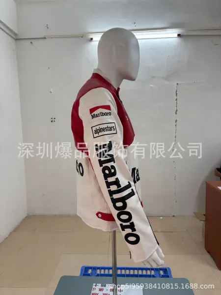 Design Mercedes-Benz x Motul Racing Leather Jacket White / Black Leather Jacket - 6