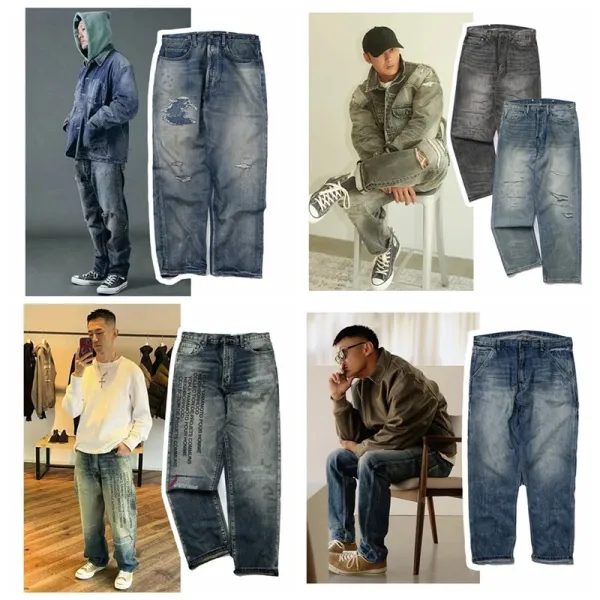Yohji Yamamoto x Neighborhood Collection de Projets Communs Distressed Denim Jeans - 3