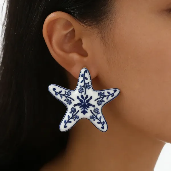 Design Fish Charm Drop Earrings Gold Silver Multicolor Jewelry - 18