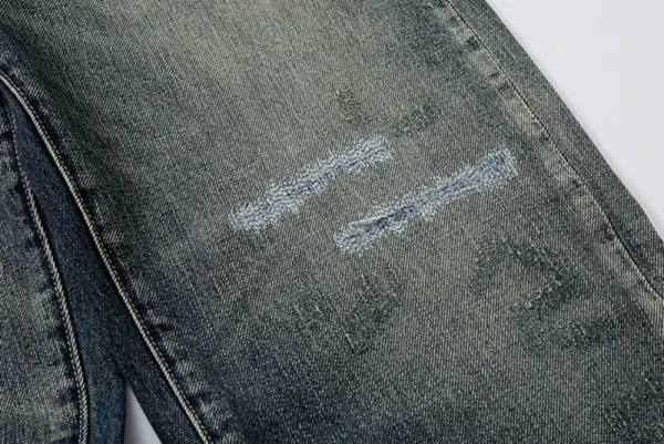 Yohji Yamamoto x Neighborhood Collection de Projets Communs Distressed Denim Jeans - 35
