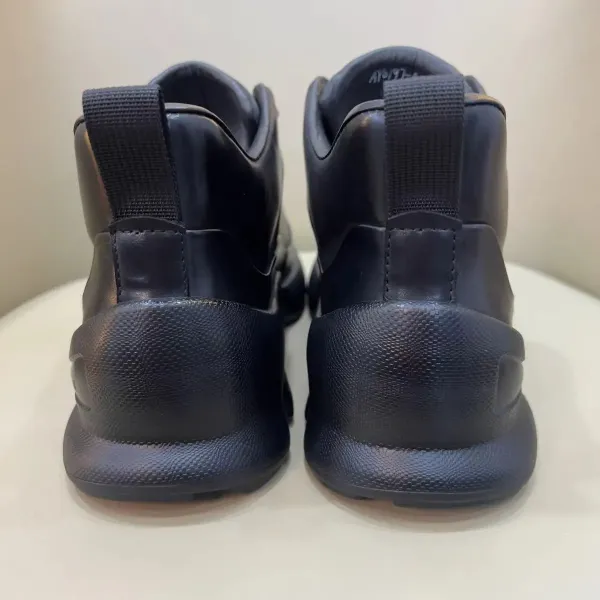 Design Chunky Leather Winter Boots Black - 9