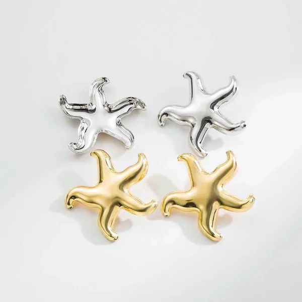 Design Fish Charm Drop Earrings Gold Silver Multicolor Jewelry - 43