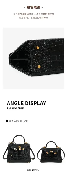 Hermès Kelly Mini Crocodile Gray Handbag - 27
