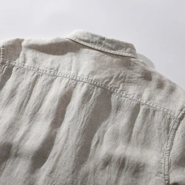 Design Short-Sleeve Button-Up Shirt White - 18