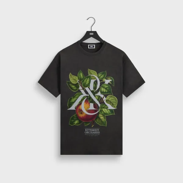 Kith x Kin Orchards Apple Print Black T-Shirt - 1
