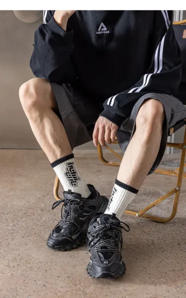 Design FIGHT Logo Socks Black - 12