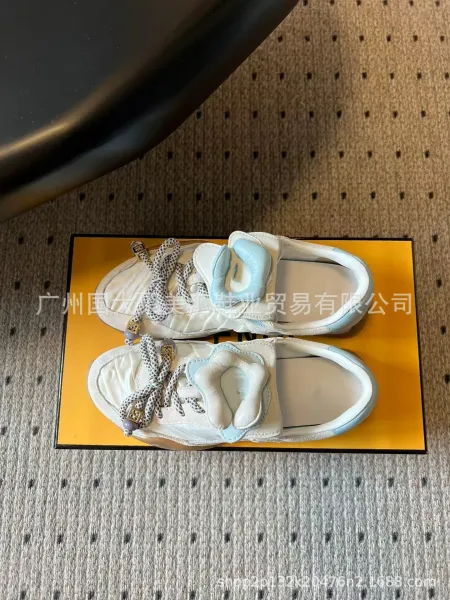 Fendi Bow-Strap Pink Suede Sneakers - 14