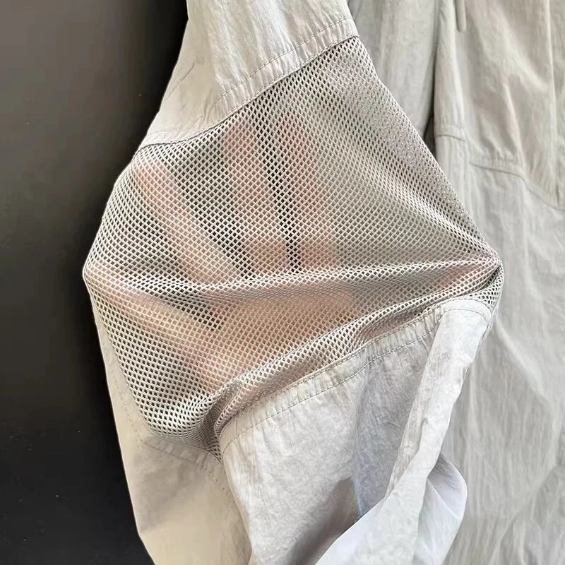 Design Utility Mesh-Panel Wide-Leg Pants Gray - 35