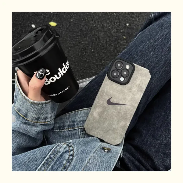 Nike Swoosh Velvet Case Deep Charcoal Phone Case - 4