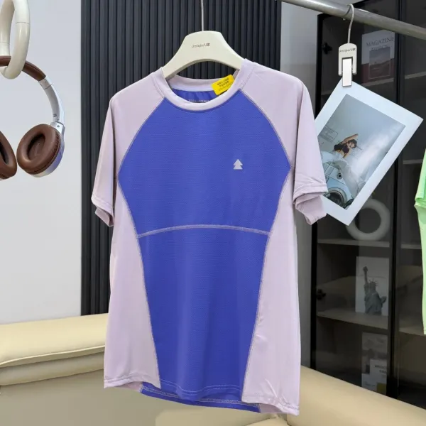 Design Uniqlo U Performance Raglan T-Shirt Blue and Gray T-Shirts - 7