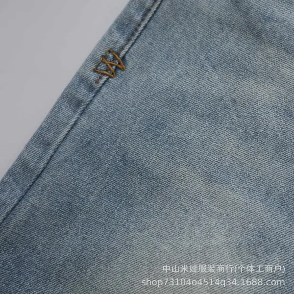 Design Flared White Denim Jeans with Embroidered Graphics - 13
