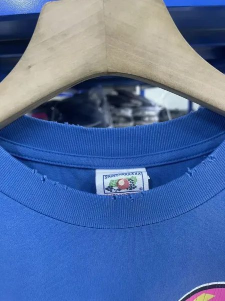 Design Saint Immaculate Graphic Long-Sleeve T-Shirt Blue - 13