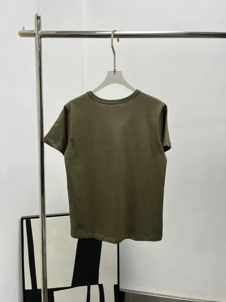 Design Minimalist Embroidered Logo Black T-Shirt Tops.t Shirts - 5