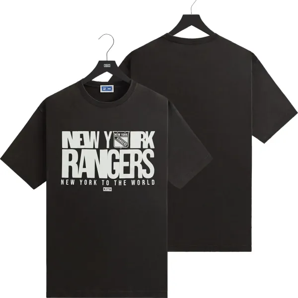 Kith x New York Rangers 'New York To The World' Black T-Shirt - 1