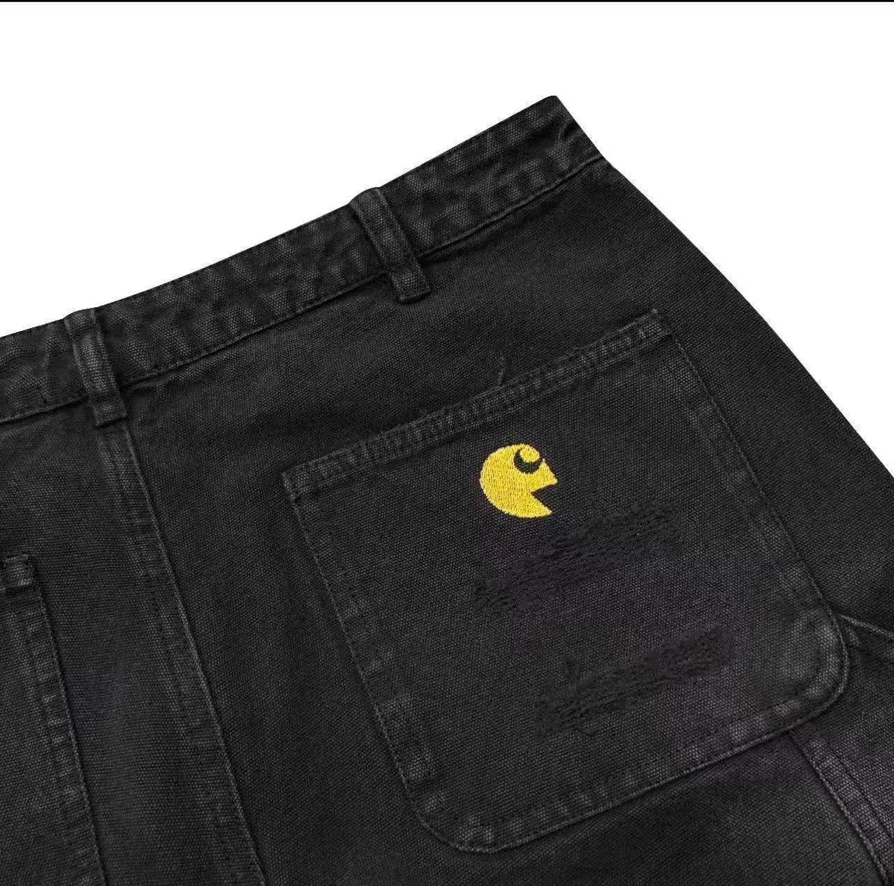 Design Cargo Pants Light Gray Washed Utility Pants - 25