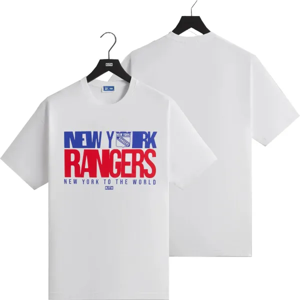 Kith x New York Rangers Logo T-Shirt Black - 13