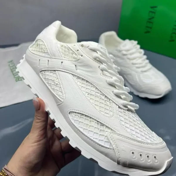 Bottega Veneta BV Sport White Mesh Sneakers Chunky Sneakers - 1