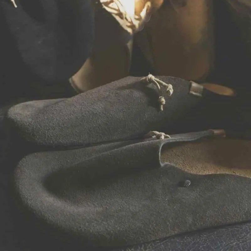 Suede Slip-On Mules Brown Minimalist Loafers