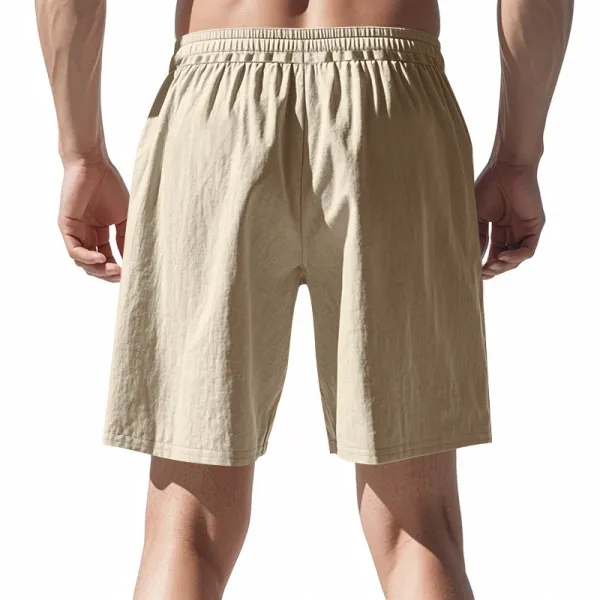 Design Drawstring Waist Shorts White - 58