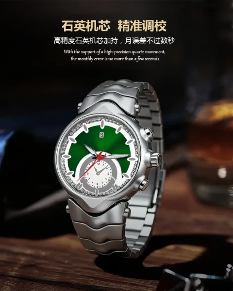 Design Precious Duke Chronograph Green Dial Silver Watch Watches - 4