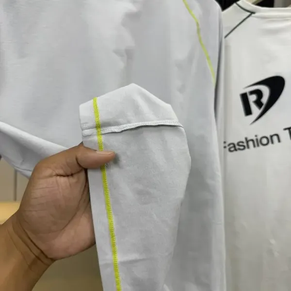 Design Fashion Trend Logo Long Sleeve T-Shirt Orange T-Shirts - 13