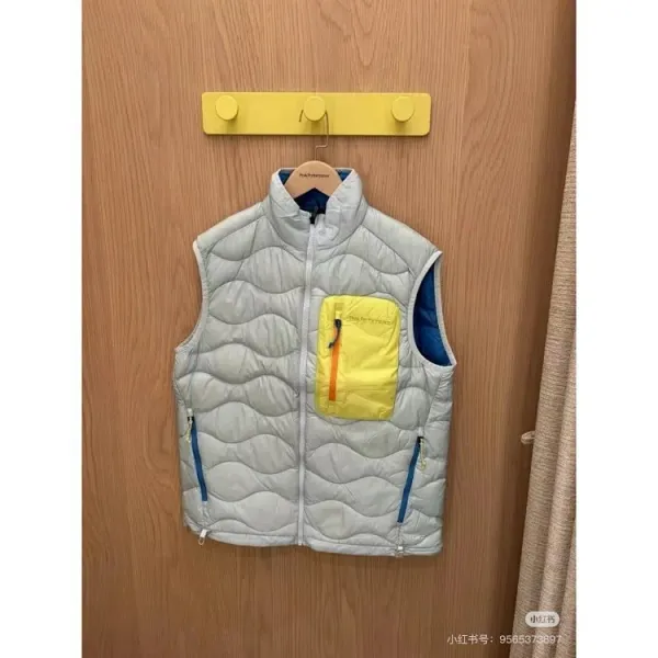 Arc'teryx Helium Down Collection Vest Light Blue with Lime Pocket Outerwear.vest - 6