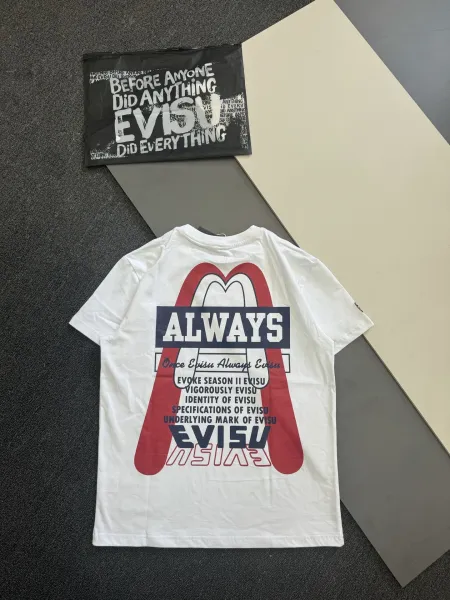 Evisu Always Evisu Graphic Print White T-Shirt - 1