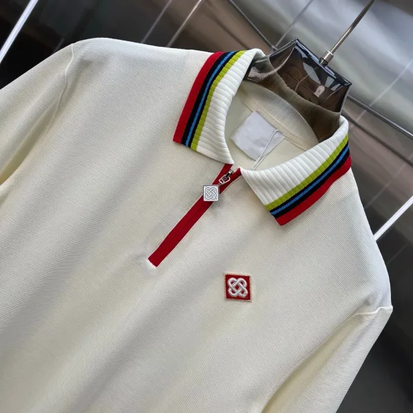 Fred Perry Rainbow Trim Half-Zip Polo Lime Green Polo Shirt - 5
