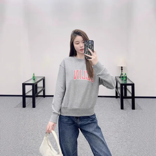 Celine Arch Logo Gray Hoodie - 3