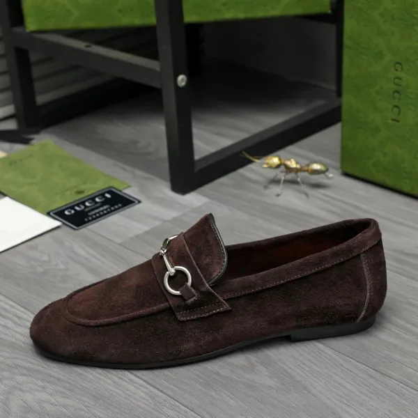 Gucci Horsebit Loafer Black Suede Loafers - 12