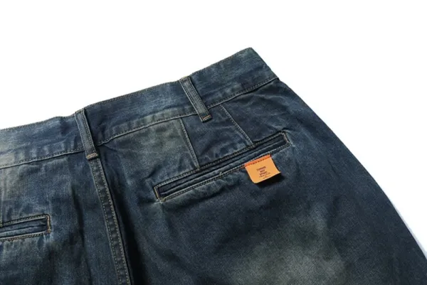 Design Madness Pleated Denim Shorts Blue Shorts - 12