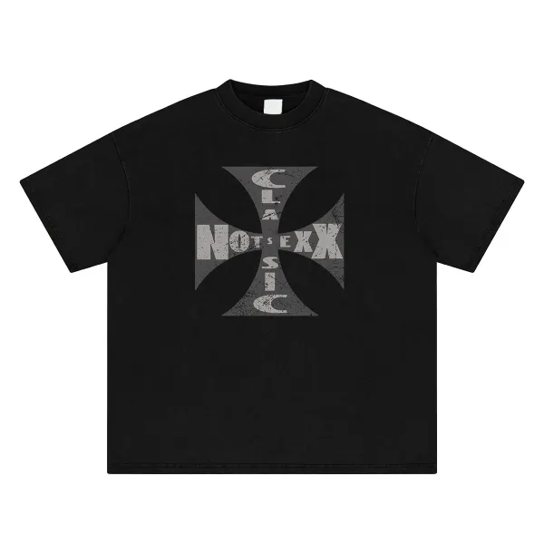 Design Not Sexx Classic Cross T-Shirt Black T-Shirts - 8