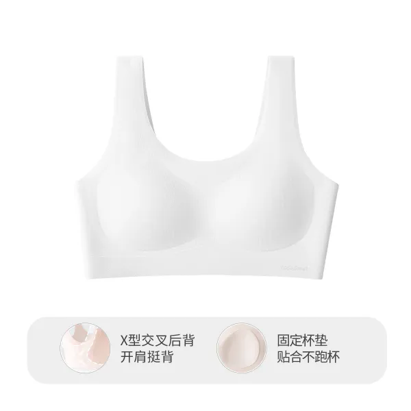 Design Coco Smart X-Back Wireless Bra White Underwear - 1