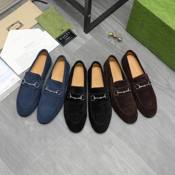 Gucci Horsebit Loafer Black Suede Loafers - 9