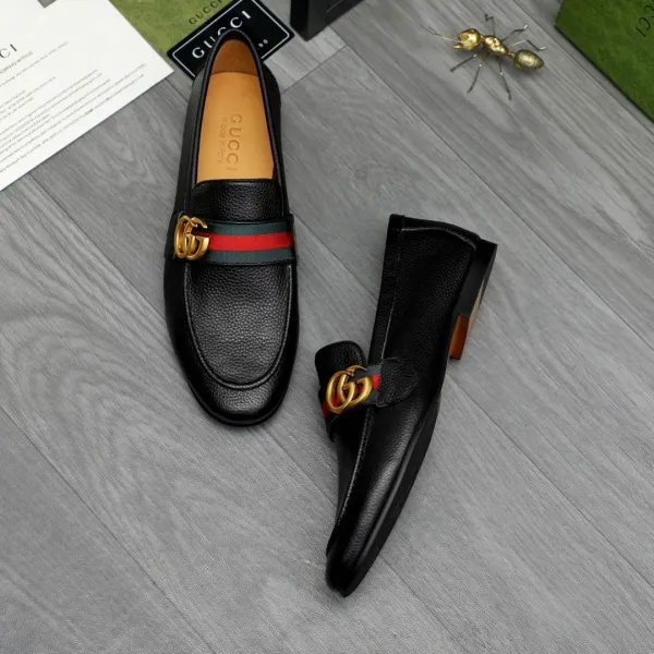 Gucci Horsebit Loafer Black Leather Loafers - 10