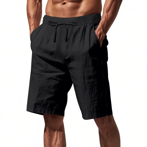 Design Drawstring Waist Shorts White - 68