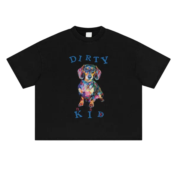 Design NOTSEXX Dirty Kid Multicolor Dachshund Long-Sleeve T-Shirt T-Shirts - 17