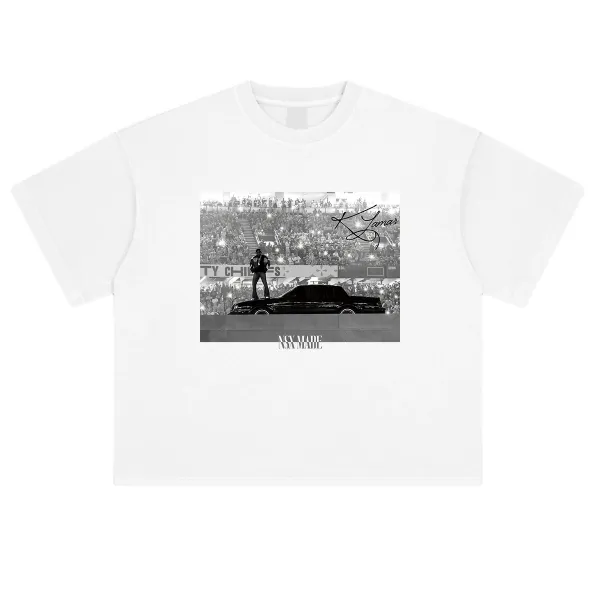 Design NSX Made x K. Lamar Graphic Print White T-Shirt T-Shirts - 1