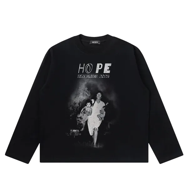 Design NOT SEXX Hope NSX Made 2025 Black Long Sleeve T-Shirt T-Shirts - 1