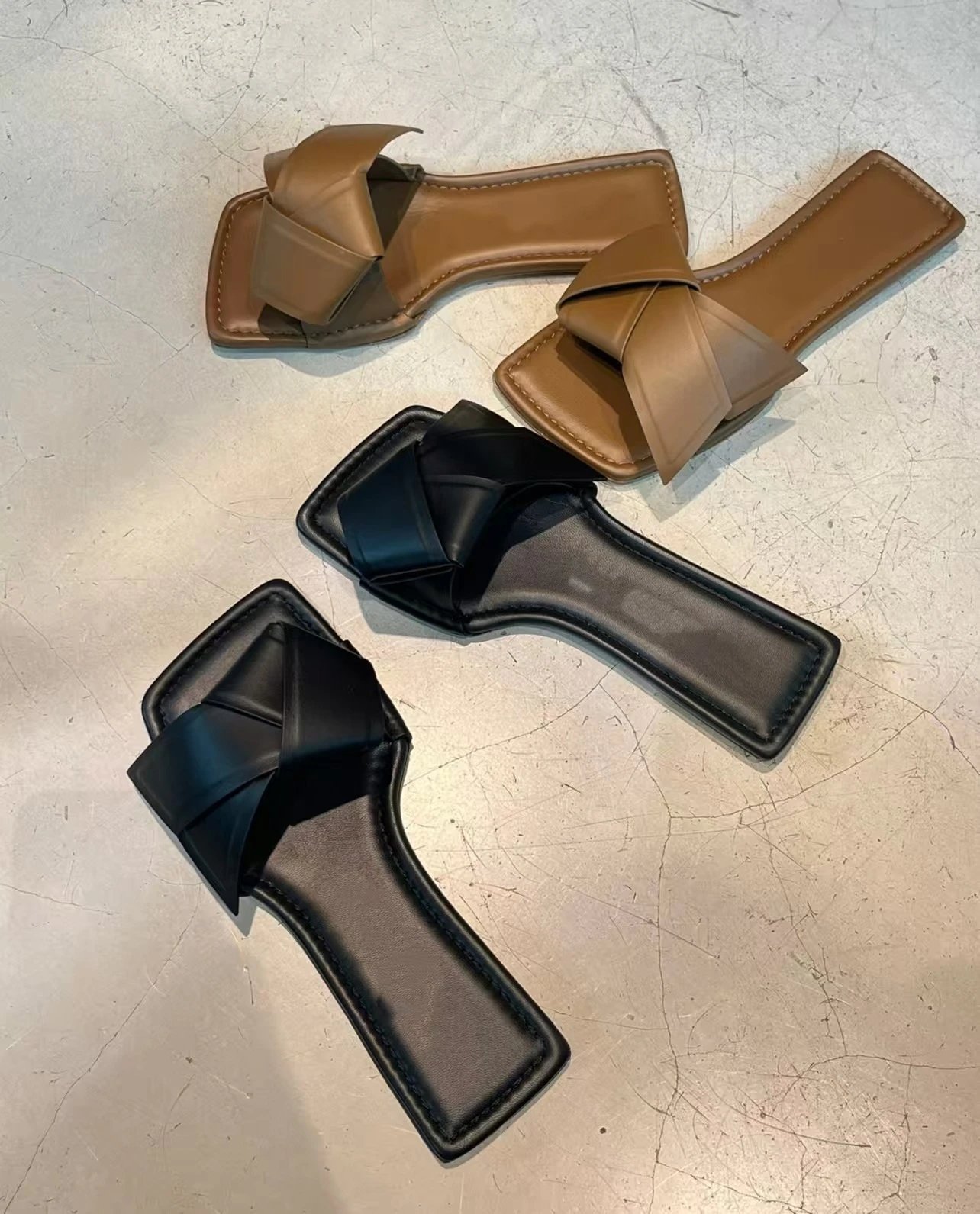 Jacquemus Le Chiquito Bow Slide Sandals Beige Slippers - 4