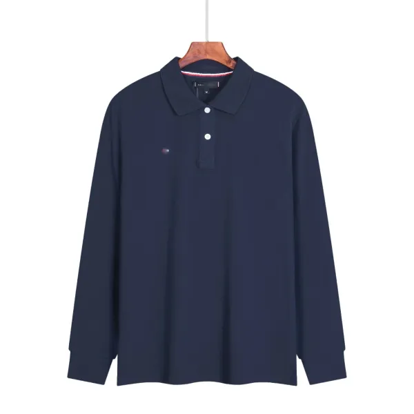 Tommy Hilfiger Classic Long Sleeve Polo Navy Tops Polo - 1