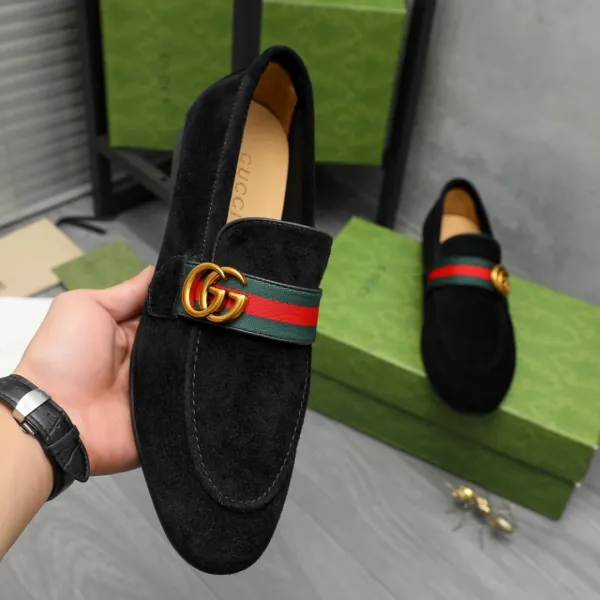Gucci Horsebit Loafer Brown Suede Loafers - 2